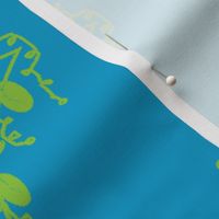 Turquoise and Lime Damask