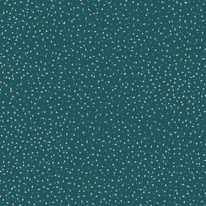 Micro mini scattered plusses - speckled and sparkling - Dark Teal with Turquoise and White Marks