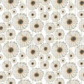 [Medium] Country Side Tablecloth - Full flowers on white