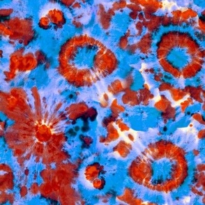 Blue and Red Psychedelic Tie-Dye