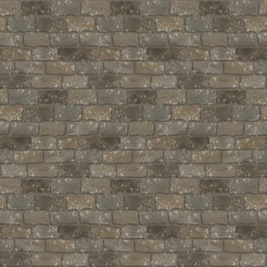 Stone Wall - Brown with Taupe Grout