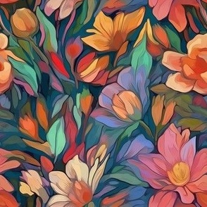 Colorful Painted Flowers
