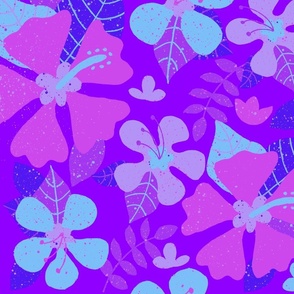 Spring mix purple background