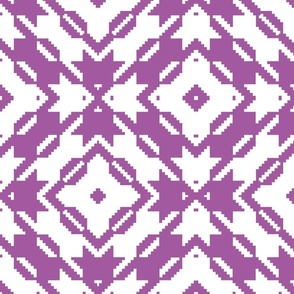 Purple Funky Houndstooth/  Large