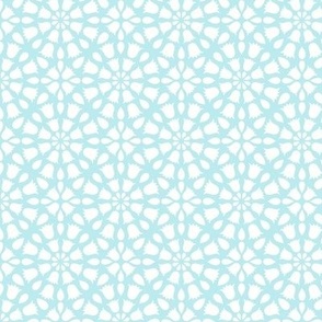 Grandmillennial Country Floral Geometric in Pastel Aquamarine and White - Small - Farmhouse, Cottagecore, Easter Floral