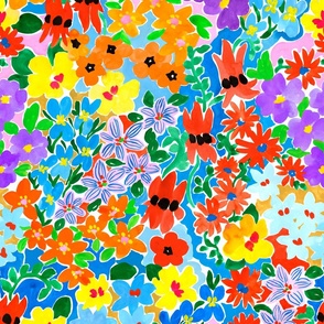 Abstract large scale aussie floral