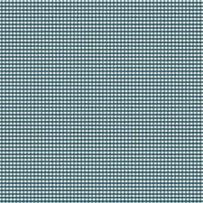 1/6 inch Extra small Blue gingham check - Soft Prussian Blue cottagecore country plaid - perfect for wallpaper bedding tablecloth kopi