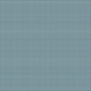 1/8 inch Tiny (xxs) Blue gingham check - Soft Prussian Blue cottagecore country plaid - perfect for wallpaper bedding tablecloth kopi