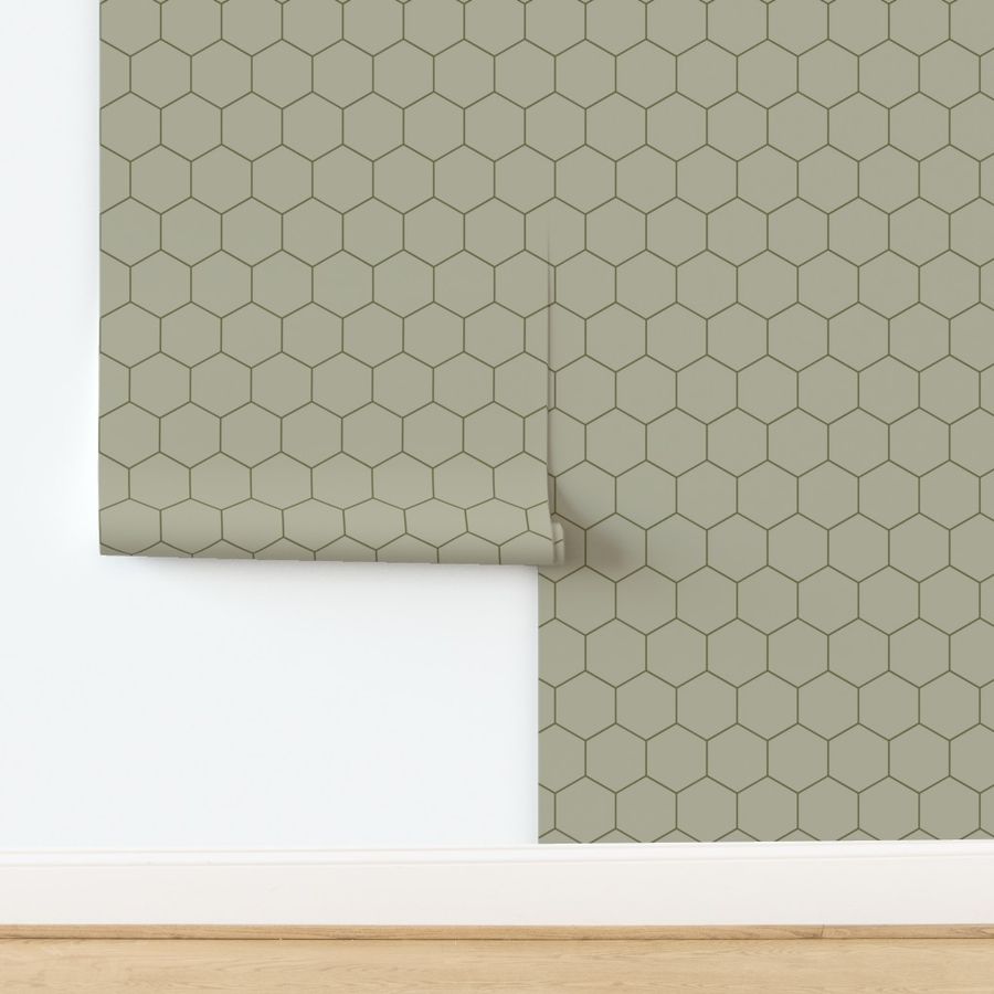 hexagon_tile_olive_ecru