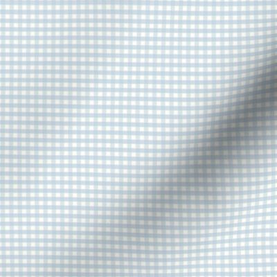 1/8 inch Tiny (xxs) Fog light blue gingham check - light blue cottagecore country plaid - perfect for wallpaper bedding tablecloth 2 kopi