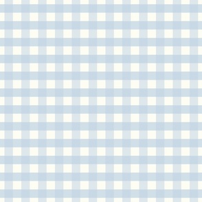 3/4 inch Medium Fog light blue gingham check - light blue cottagecore country plaid - perfect for wallpaper bedding tablecloth 