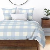 5 inch Huge Fog light blue gingham check - light blue cottagecore country plaid - perfect for wallpaper bedding tablecloth 2