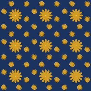 Cheerful daisy -yellow and blue