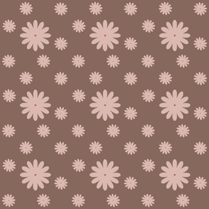 Cheerful daisy - pink and brown