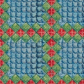 watercolor design for patchwork quilt