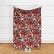 Handsome Fire Fighters (Poppy Red) Toile