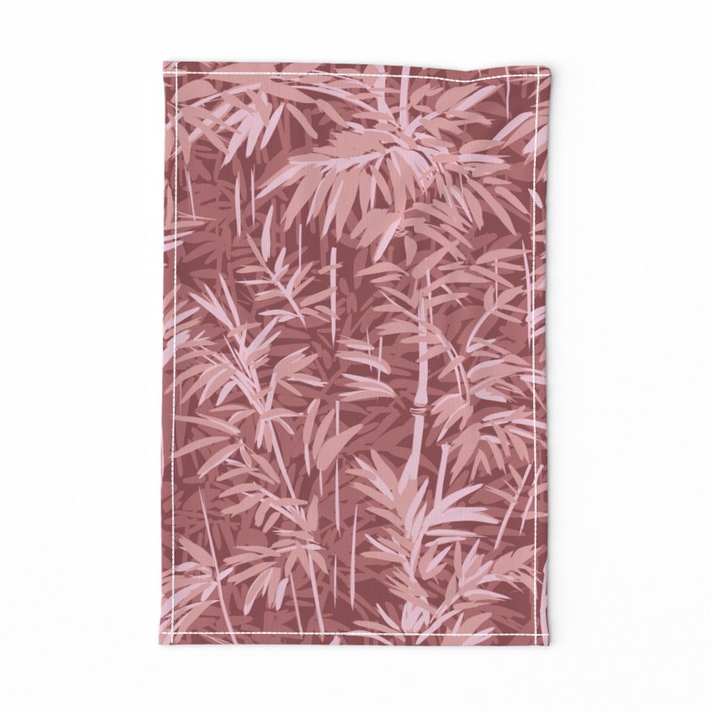 Bamboo forest in shades of pink from light to dark