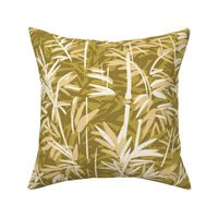 Bamboo forrest in shades of yellow beige to off white from light to dark