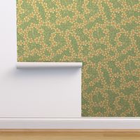 Japanese Floral Block Print (sea green) - Medium Scale