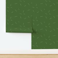 Hand-drawn Waves in Pantone Treetop Green in Large Scale