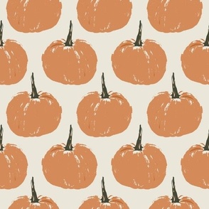 Pumpkins (Cream)(10.5" Fabric)(12"Wallpaper)