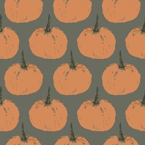 Pumpkins (Green) (10.5" Fabric) (12" Wallpaper)