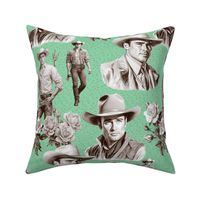 Handsome Cowboys Toile (Jade)