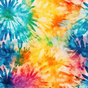 Rainbow Tie Dye Pattern, Large Scale