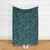 BED OF BLUE FLORALS DOUBLE SIZE