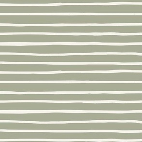 Sage Green Stripes (10.5" Fabric) (12" Wallpaper)