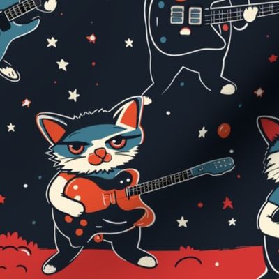 (XL) Rock n' Roll Cats | Radical Red and Beeshin' Black