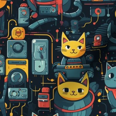 Techno Robot Cats