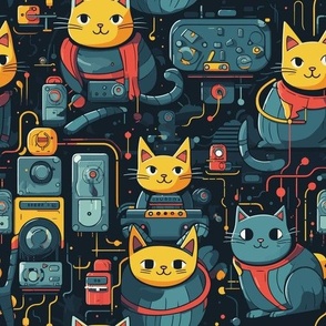 Techno Robot Cats