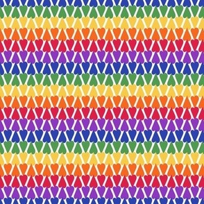 350 - Bold and bright rainbow hearts creating a pretty retro stripe effect, for kids apparel, children accessories m, modern wedding table linen, romantic valentine craft and