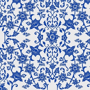 chinoiserie flowers blu