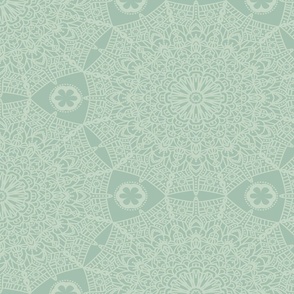 Sweet Summer Lace Mandalas-Summer Green-Art Nouveau Palette-XL Scale