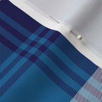 Bannockbane blue asymmetrical tartan, 6"