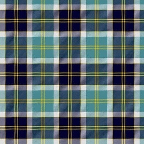 Bannockbane trade tartan, 3" dark navy and teal