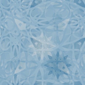 Diaphanous Mandala Flower Texture - Light Blue