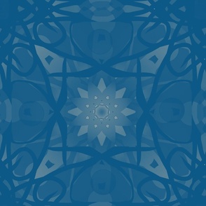 Diaphanous Mandala Flower Texture - Blue