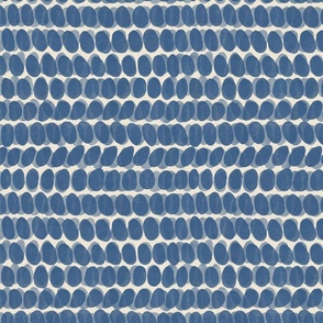 Indigo blue abstract pebbles for coastal wallpaper and fabric