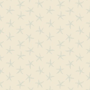 SMALL delicate speckled stars - eggshell white and muted seafoam mint