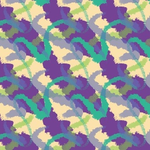 Purple Green and Yellow Swirls