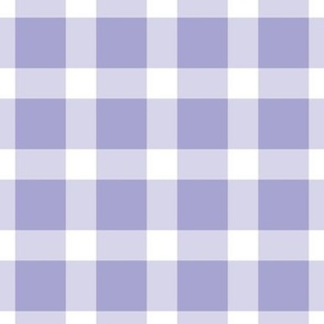 Gingham check in lilac and white large scale for fabric, wallpaper and home decor