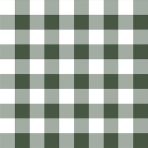 Khaki Olive Green Gingham Squares Small Scale