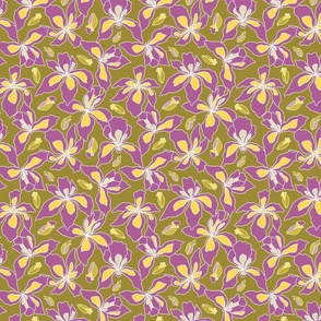 Vintage Iris floral pattern