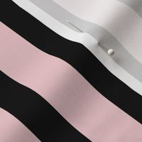 Pastel Halloween Stripe - Candy Pink/Black 15 inch