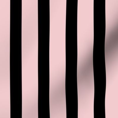 Pastel Halloween Stripe - Candy Pink/Black 15 inch