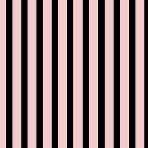 Pastel Halloween Stripe - Candy Pink/Black 15 inch