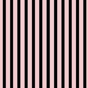 Pastel Halloween Stripe - Candy Pink/Black 12 inch